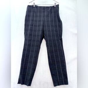 Women’s White House Black Market The Skinny Ankle Pants Stretch Grey Plaid sz 12